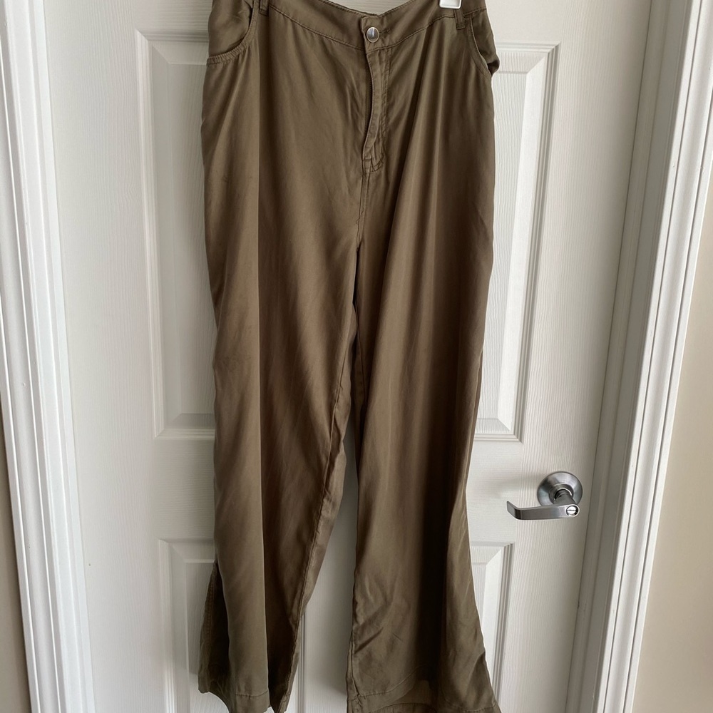 New Leaf Wide Leg Pant Olive Green size 3X